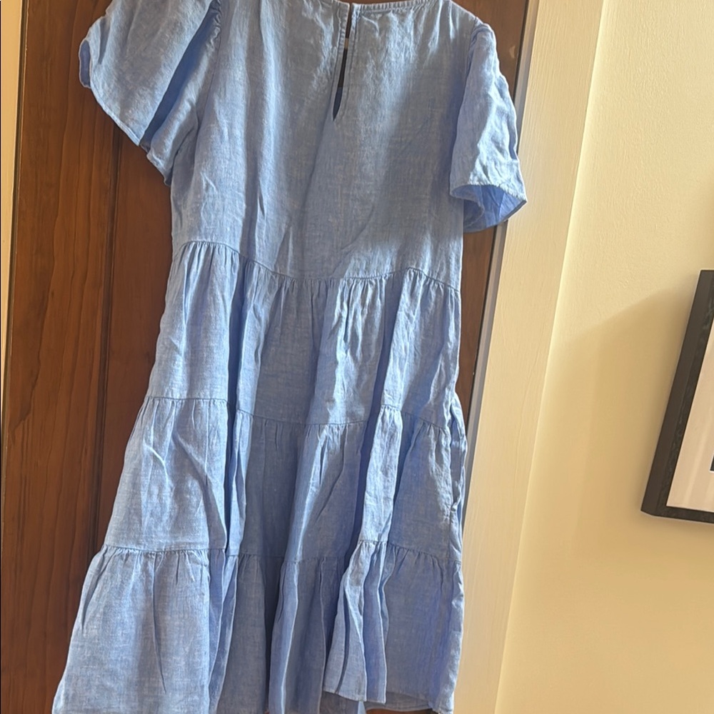 Blue linen  Lilly Pulitzer Dress - Picture 4 of 6